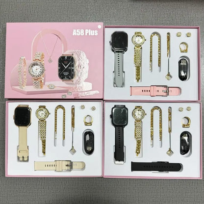 A58 Plus Ladies Smartwatch – Combo Set 8-in-1